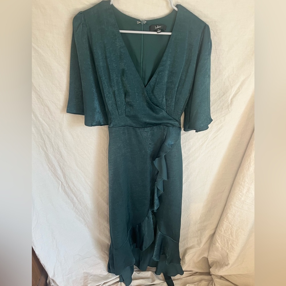 Lulu's Teal Wrap Dress